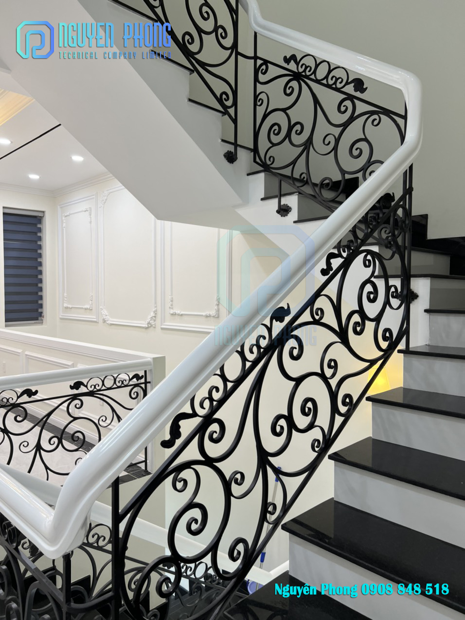 ĐẸP CUỐN HÚT: 45 MẪU CẦU THANG SẮT MỸ THUẬT – CẦU THANG BIỆT THỰ ĐẲNG CẤP stairs-railing-design-iron-staircase-railing-balustrades-handrails-for housing-villa-2.jpg